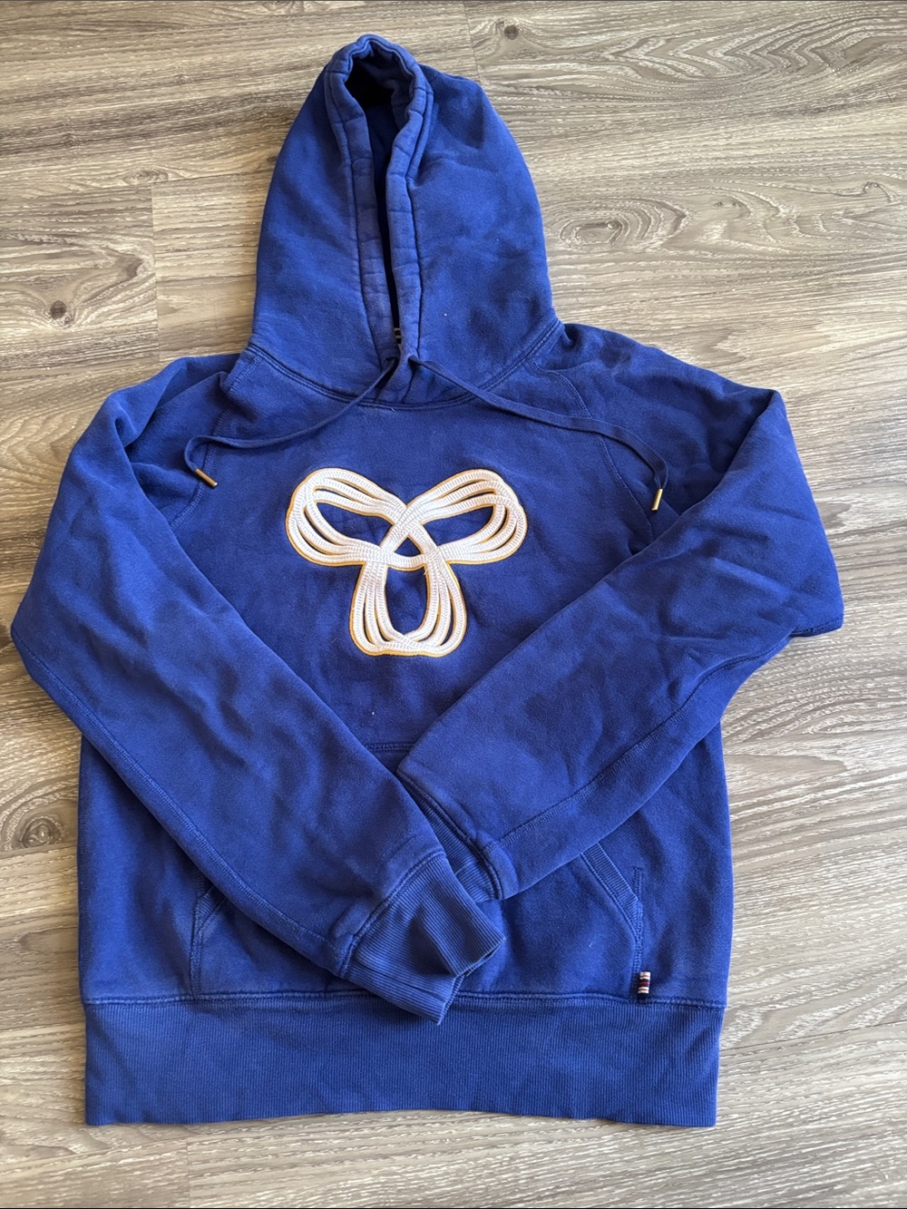 TNA Women's Royal Blue Pullover Hoodie with Cream Loop Motif